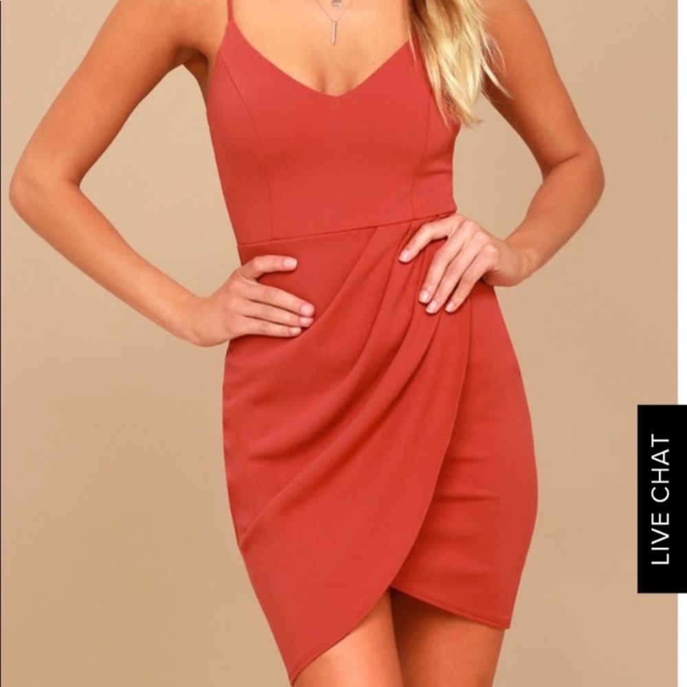 Lulus - Forever Your Girl Rust Red